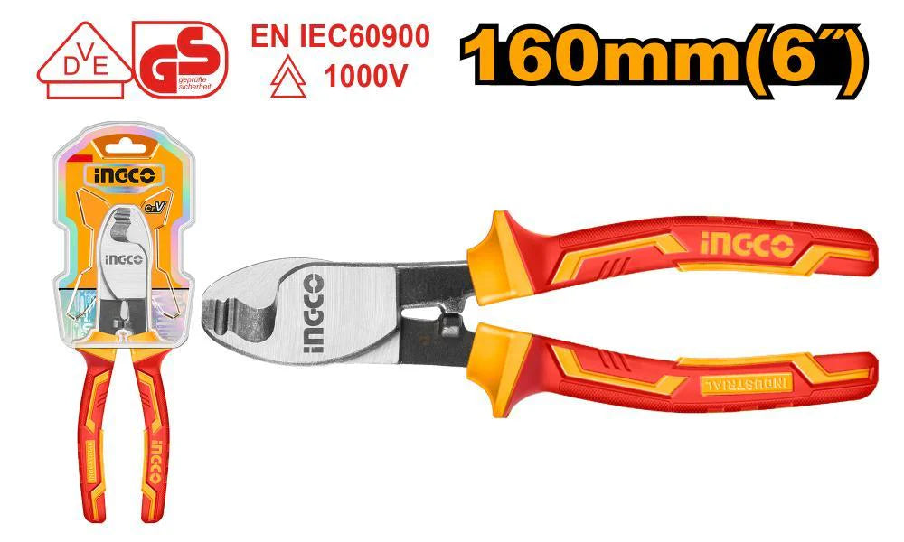 Ingco Insulated high leverage diagonal cutting pliers 160mm HIHLDCP28160