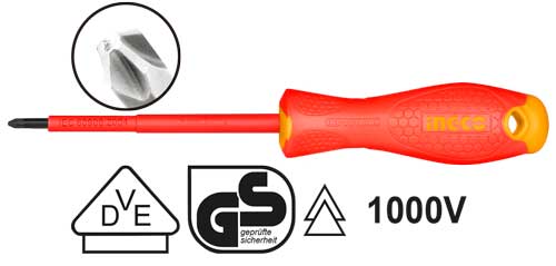Ingco Insulated screwdriver PZ2*100MM HISD81PZ2100