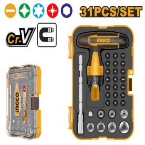 Ingco 31 Pcs T-handle wrench screwdriver set HKSDB0318