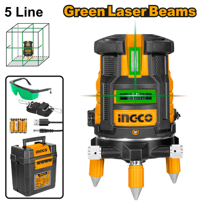 Ingco Self-leveling line laser(Green laser beams) 30m HLL305205
