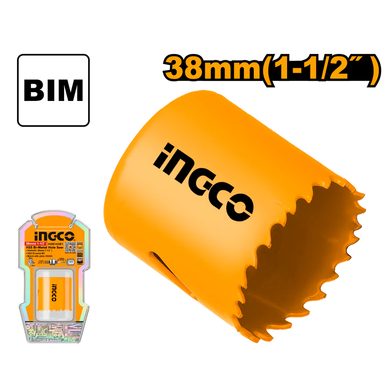 Ingco HSS bi-metal hole saw 38mm HSB10381