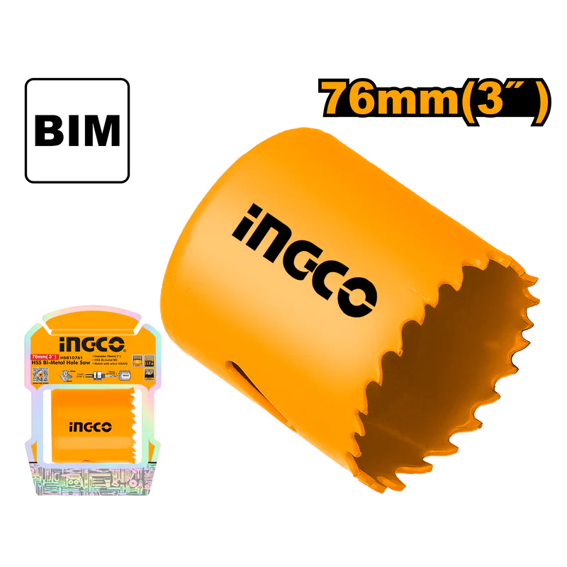 Ingco HSS bi-metal hole saw 76mm HSB10761