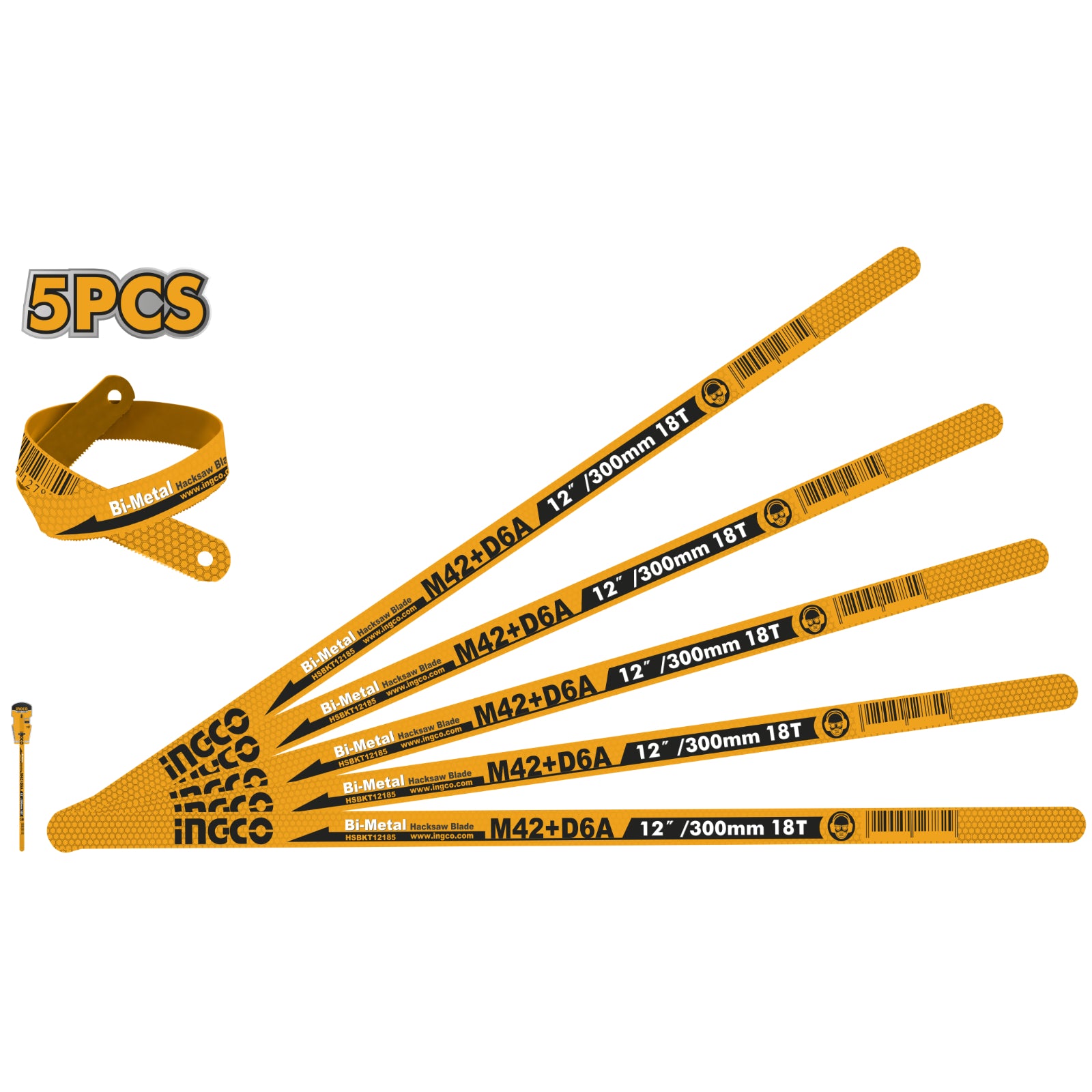 Ingco Bi-Metal hacksaw blade set 12" HSBKT12245