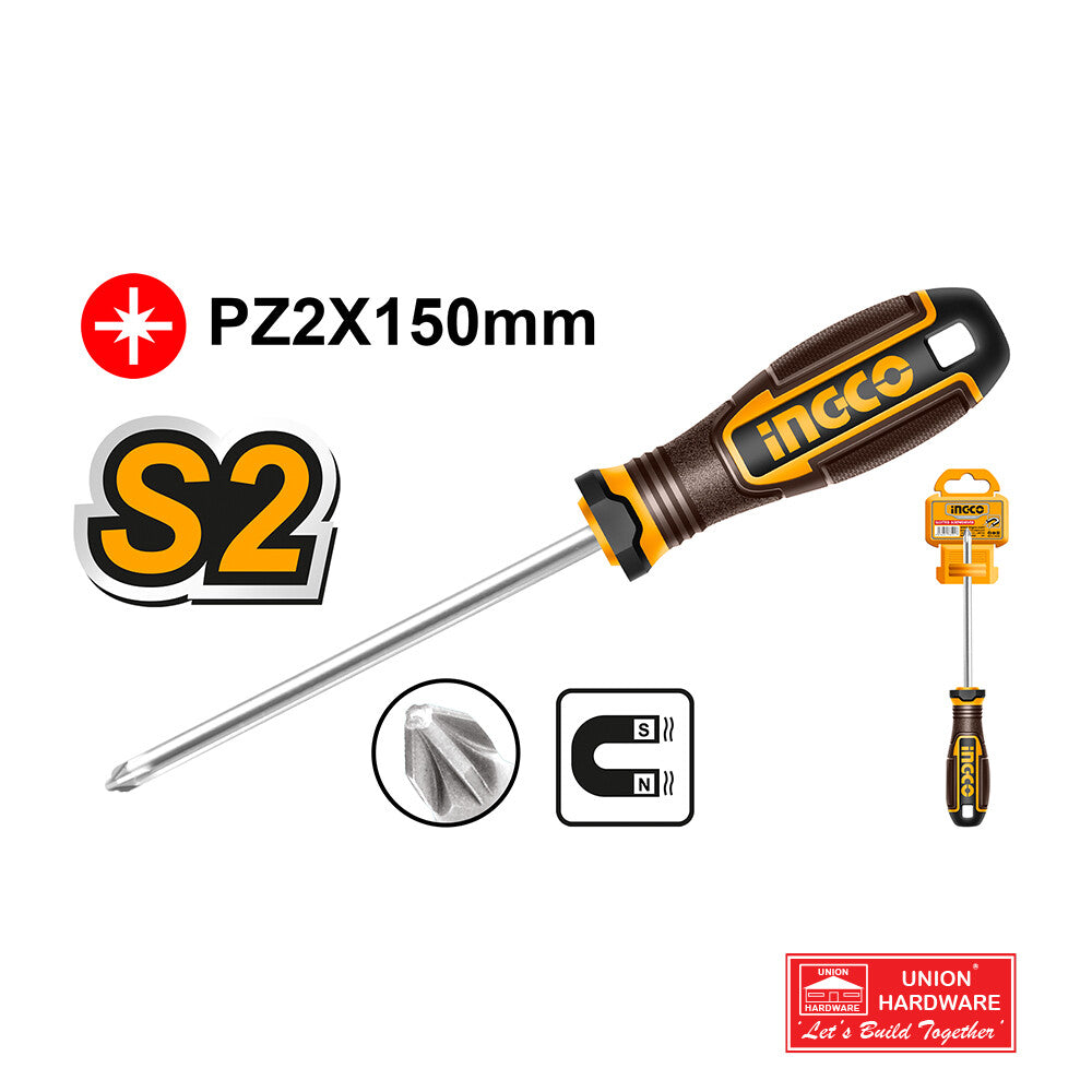 Ingco Pozidriv screwdriver PZ2/150MM HSDPZ2150