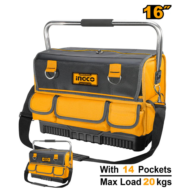 Ingco Tool bag 14 pockets/ 20kg- 600D polyester HTBGL03