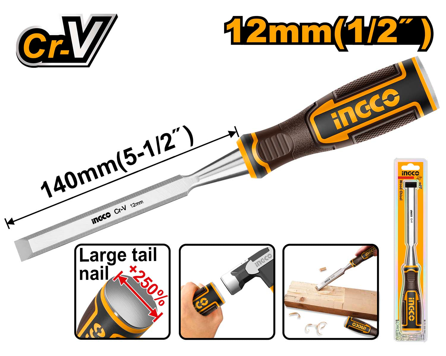 Ingco Wood chisel 12mm HWC0812
