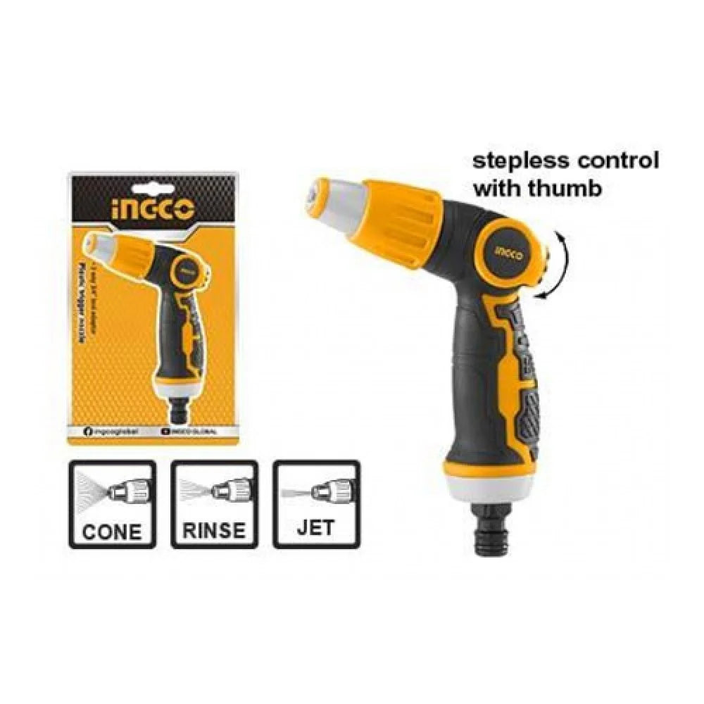 Ingco Plastic trigger nozzle 3-way with adaptor HWSG6031