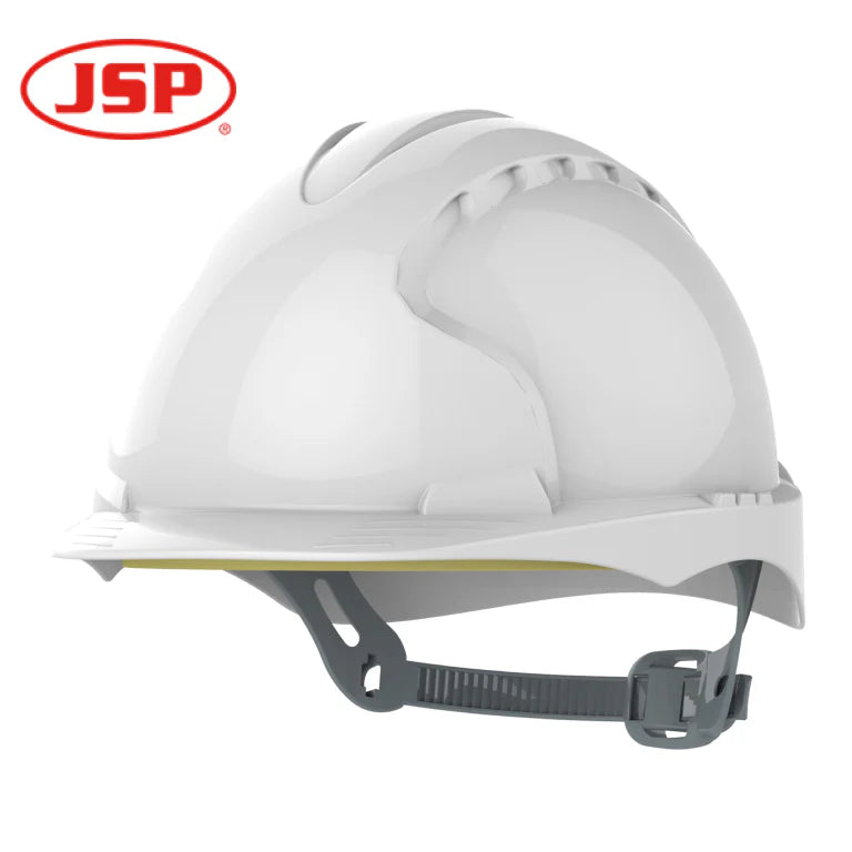JSP EVO®2 Safety Helmet – Slip Ratchet – Non-Ventilated WHITE