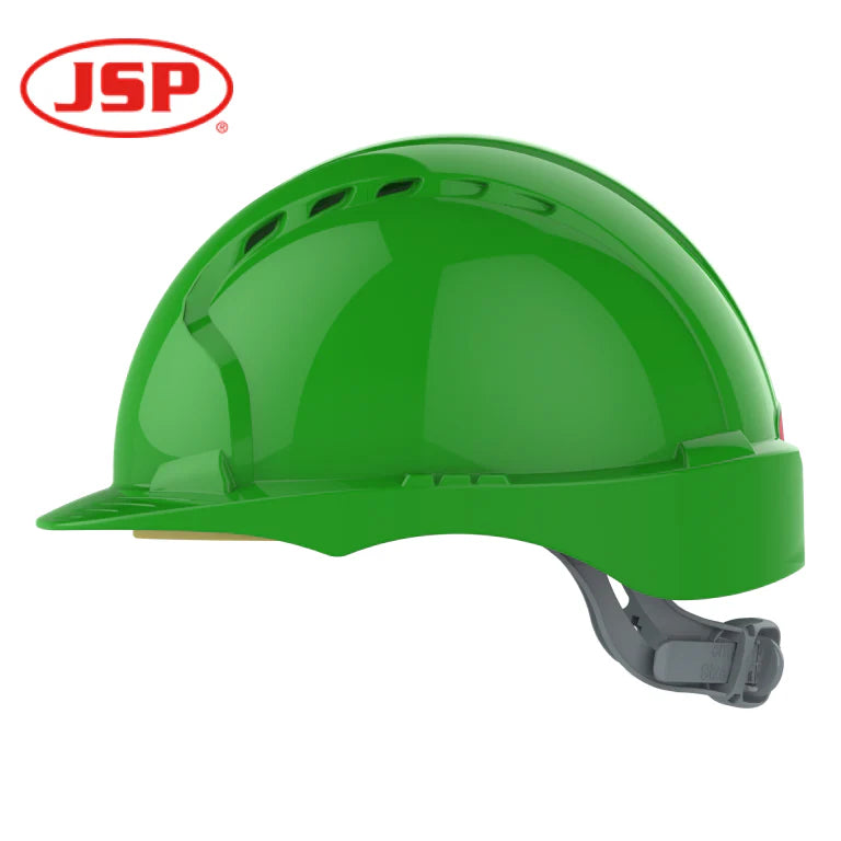 JSP EVO®2 Safety Helmet – Slip Ratchet – Ventilated GREEN