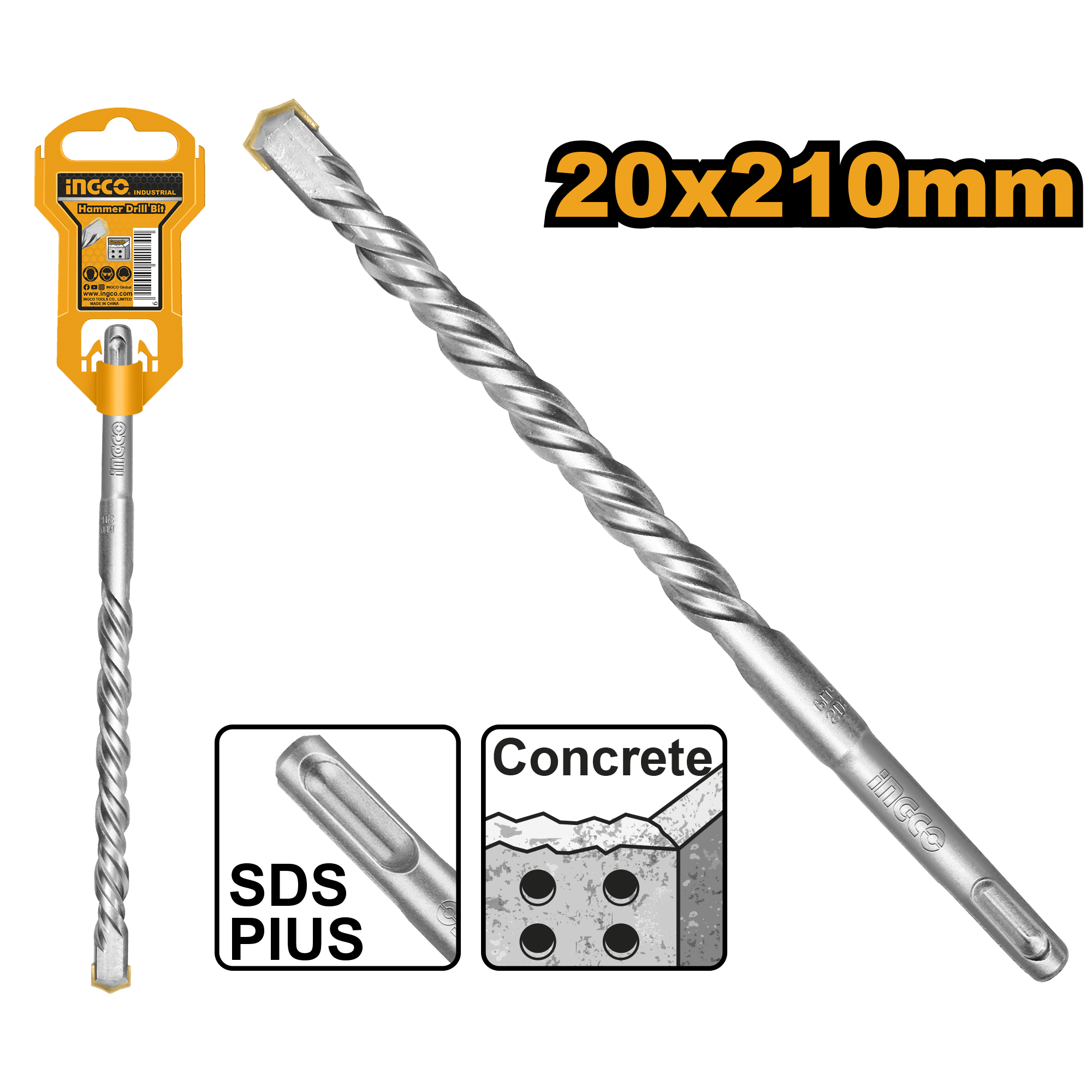 Ingco SDS plus hammer drill 20*210mm DBH1212001