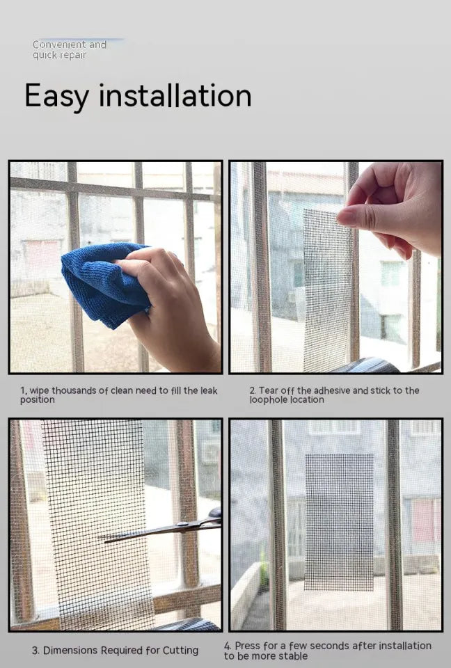 Euro Premium Range Window Mesh Repair Tape 2pcs