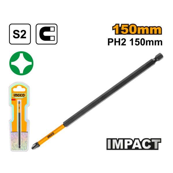 Ingco Impact screwdriver bit PH2 150MM SDBIM71PH2150