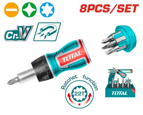 Total 8 IN 1 Stubby screwdriver set TACSDS1726