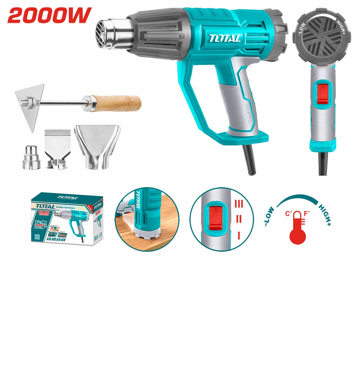 Total Heat gun 2000W TB20045