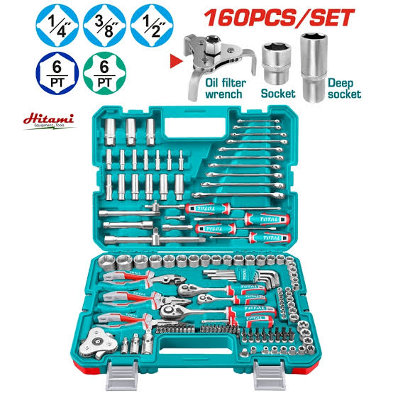 Total 160 Pcs combination tools set THKTHP61607