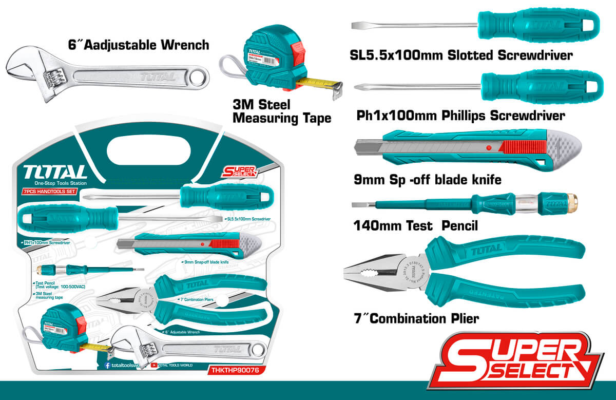 Total 7pcs Handtools set THKTHP90076