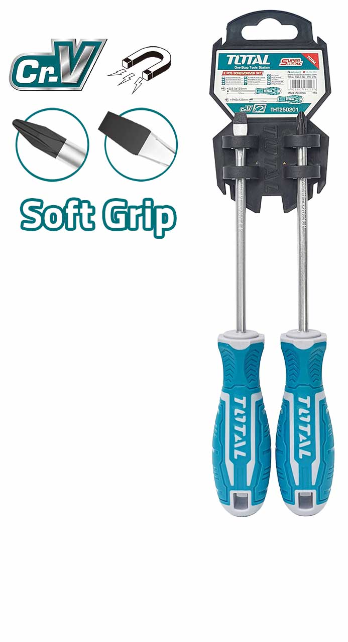 Total 2 Pcs screwdriver set THT250201