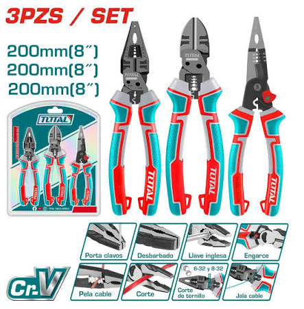 Total 3 Pcs multi- function pliers set THT2MK231
