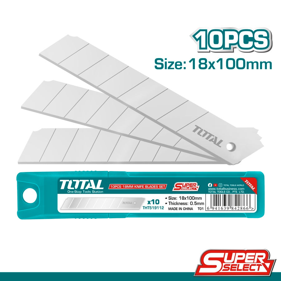 Total 10 Pcs 18mm knife blades set THT519112