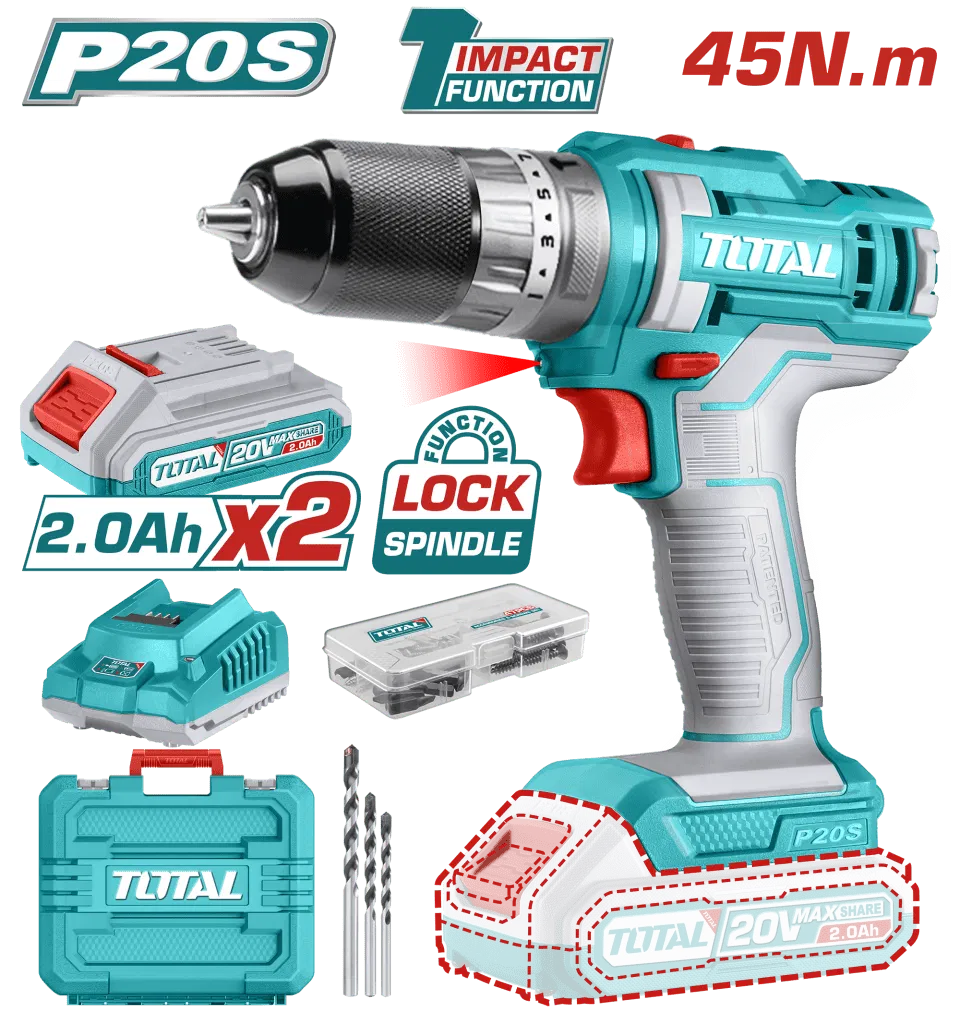 Total Cordless impact drill 20V
TIDLI201452