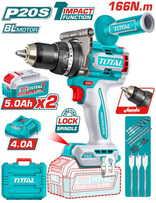 Total Brushless cordless impact drill TIDLI201668