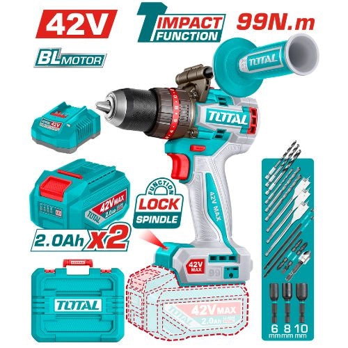 Total 42v Brushless cordless impact drill TIDLI429982