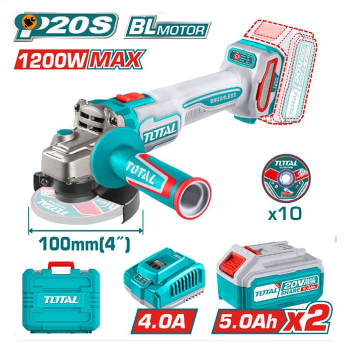 Total Cordless angle grinder TAGLI2210032