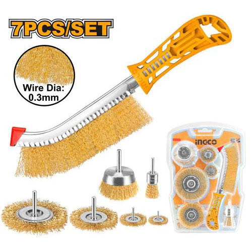 Ingco wire brush set 7pcs set WB10071
