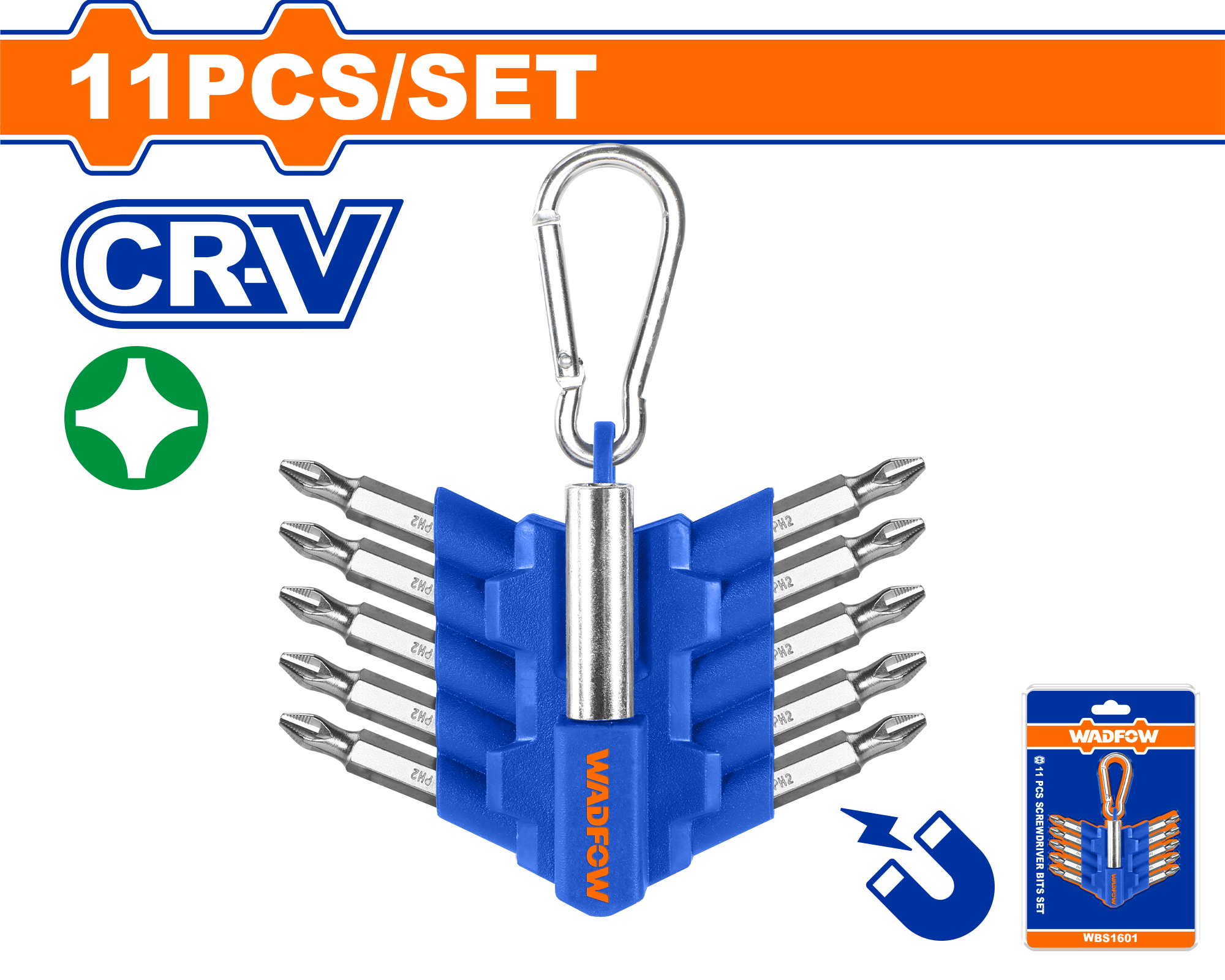 Wadfow 11 Pcs screwdriver bits set WBS1602