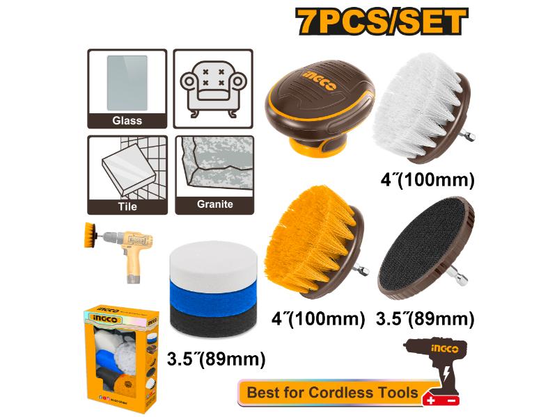 Ingco 7 Pcs Cleaning brush set WCB0701