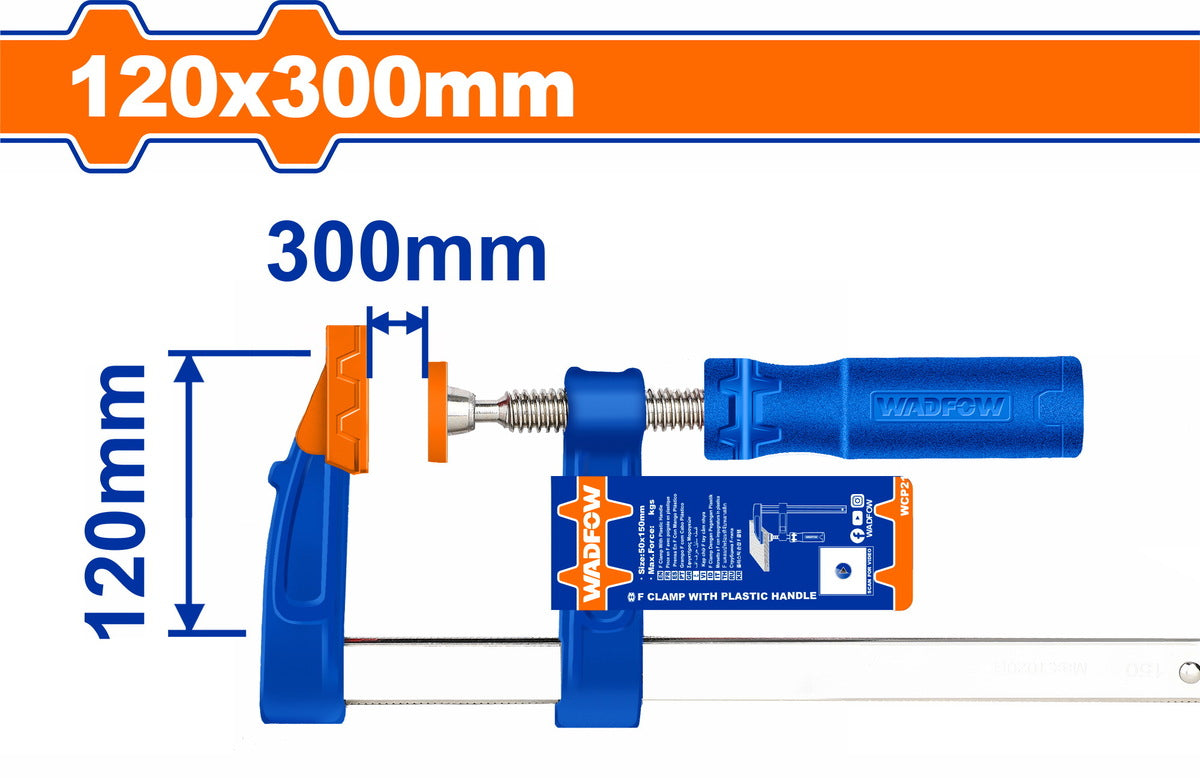 Wadfow F clamp with plastic handle WCP2121