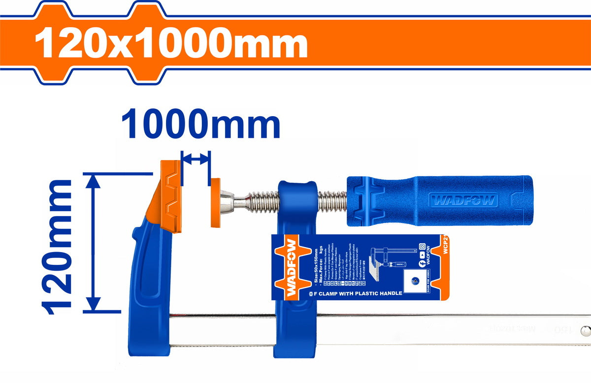 Wadfow F clamp with plastic handle WCP2125