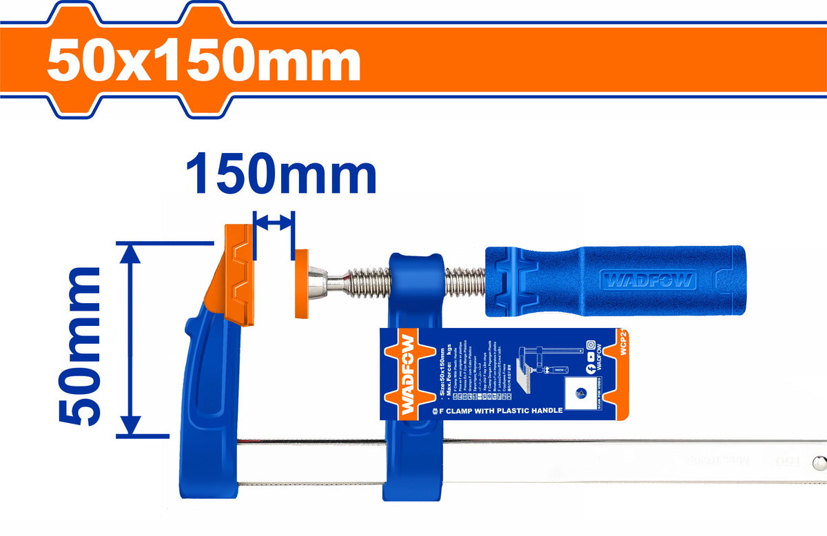 Wadfow F clamp with plastic handle WCP2151