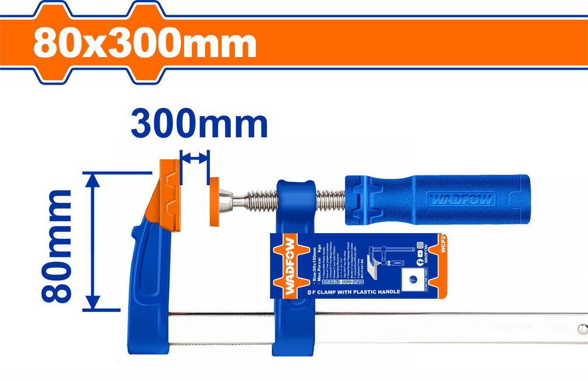 Wadfow F clamp with plastic handle WCP2181