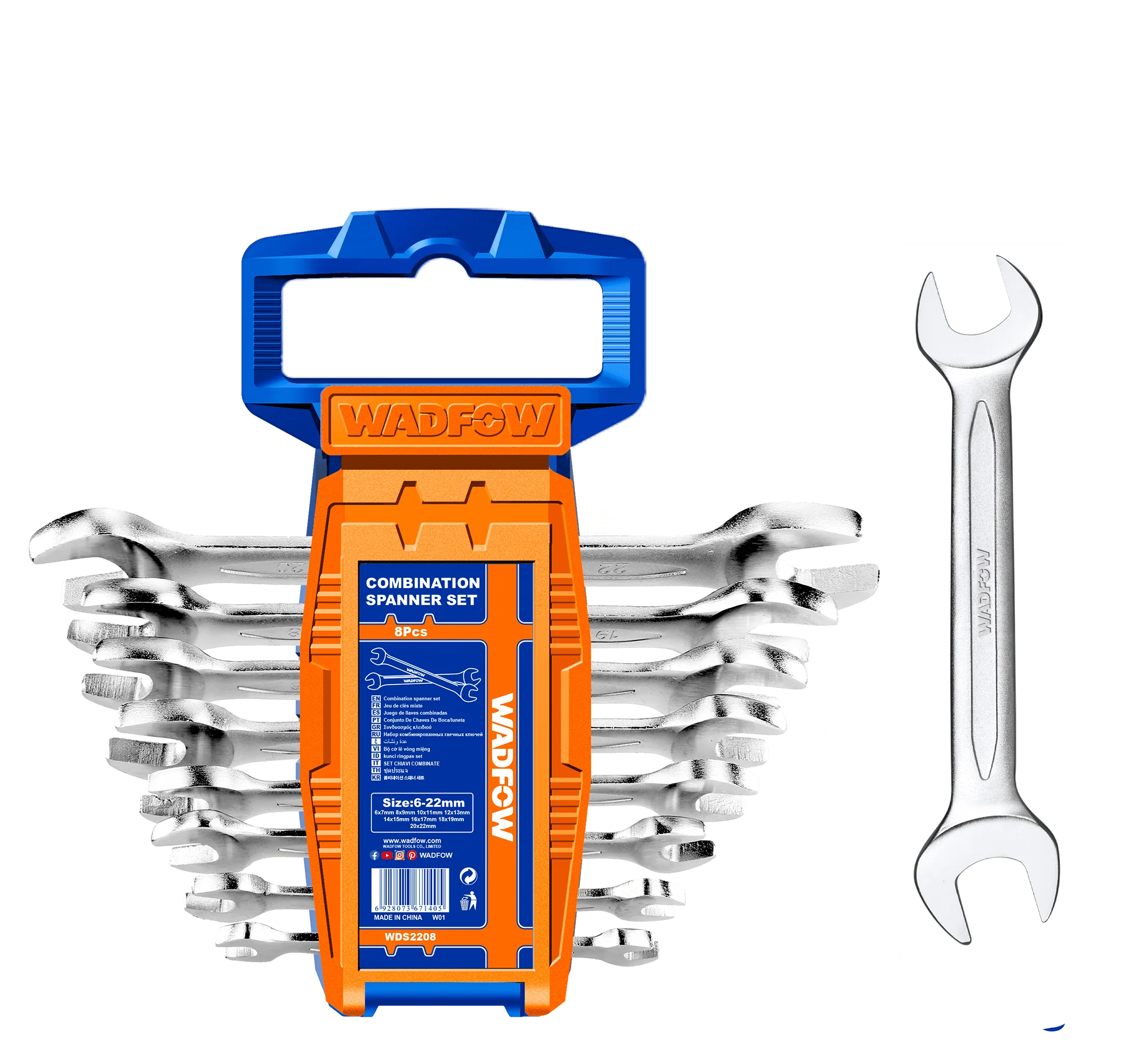 WADFOW Double open end spanner set WDS2208