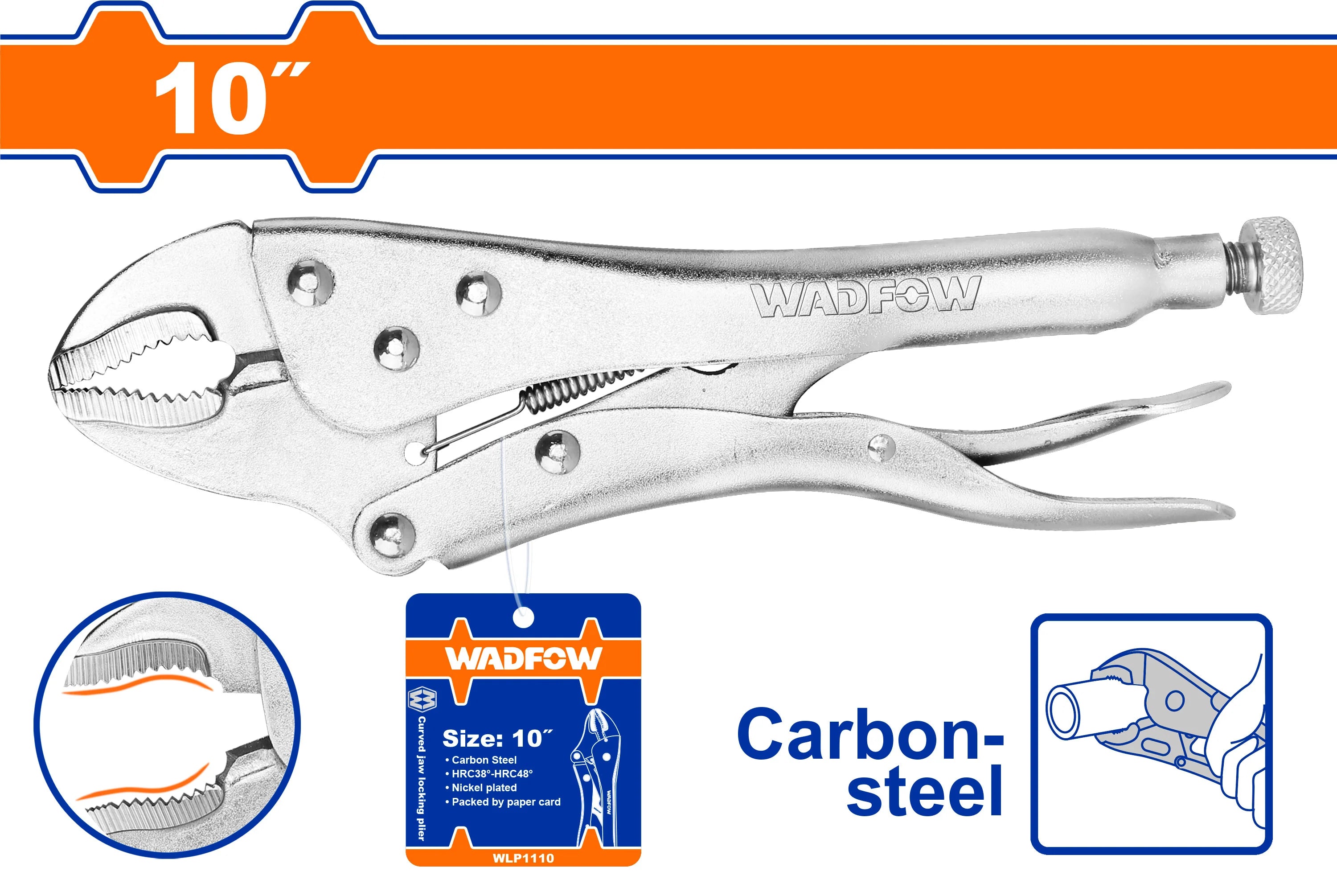 Wadfow Curved jaw locking plier WLP1110
