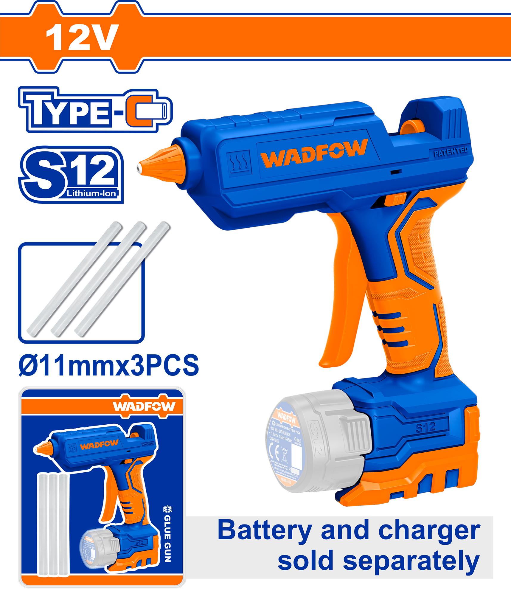 Wadfow Lithium-ion cordless glue gun WLU1412