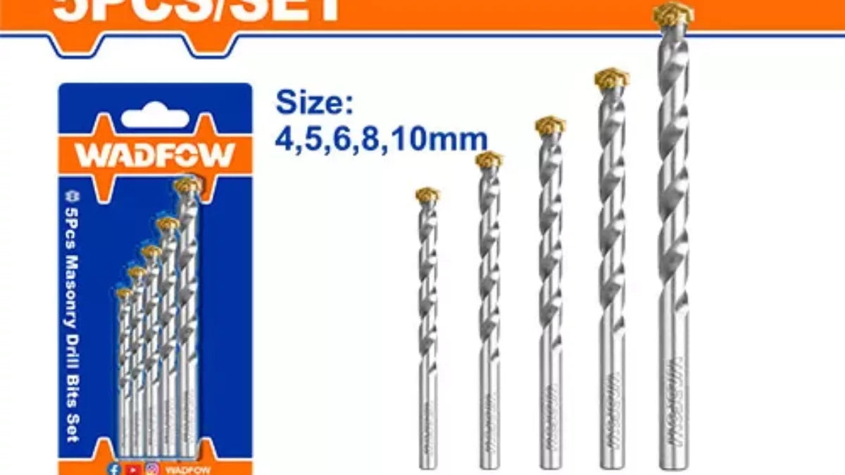 WADFOW 5 Pcs masonry drill bits set WMJ2K01
