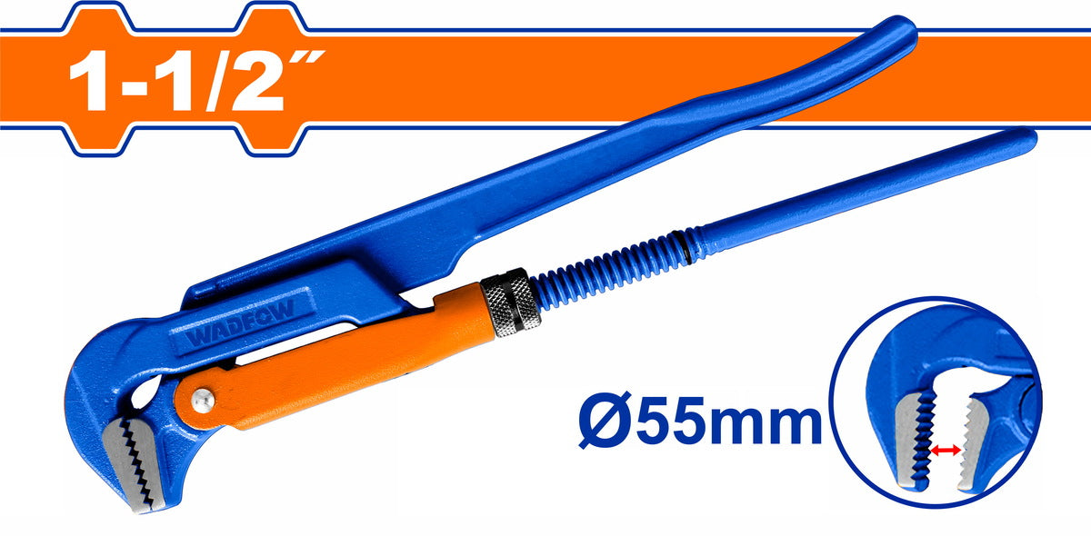 Wadfow 45° Heavy duty swedish pipe wrench WPW3101