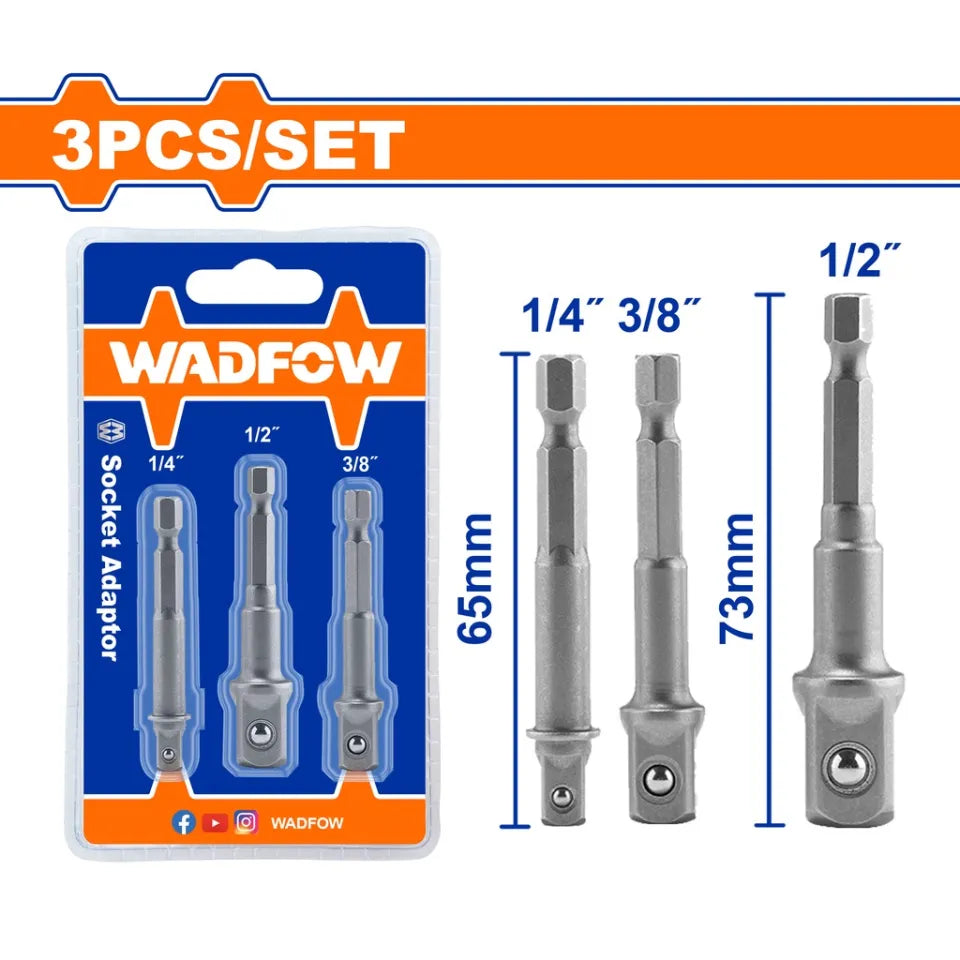 Wadfow 3 Pcs Socket adaptor WSV4K01