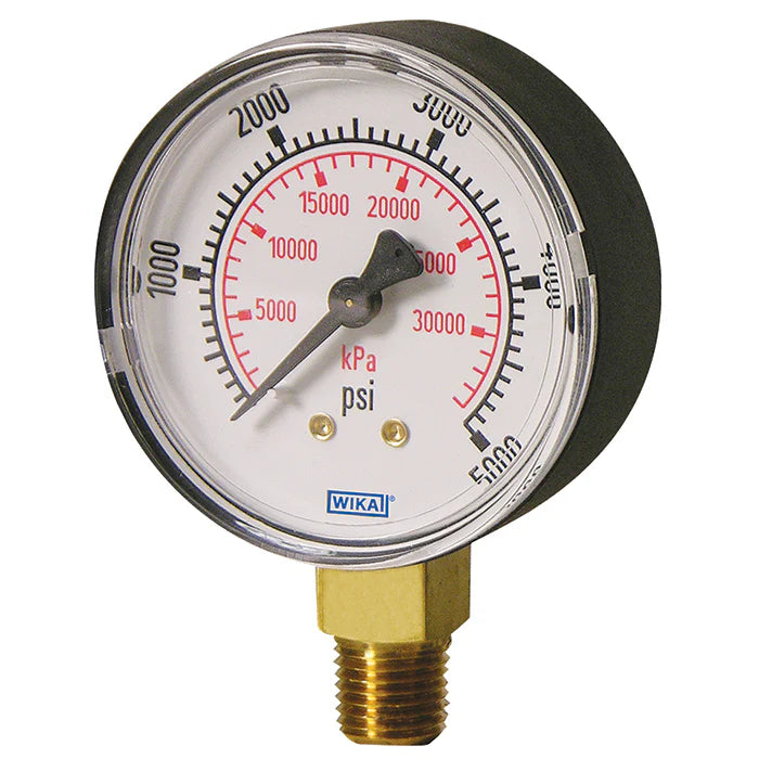 WIKA China Pressure Gauge - 4 Inch Dial, 1/2 BSP, SS Body Brass Connection