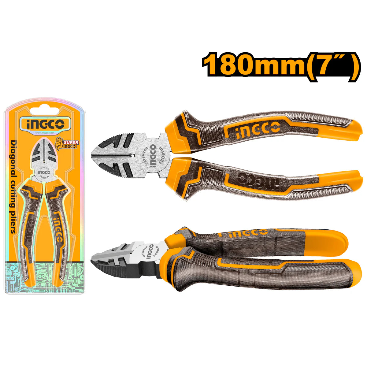 Ingco Diagonal cutting pliers 180mm two color HDCP08188
