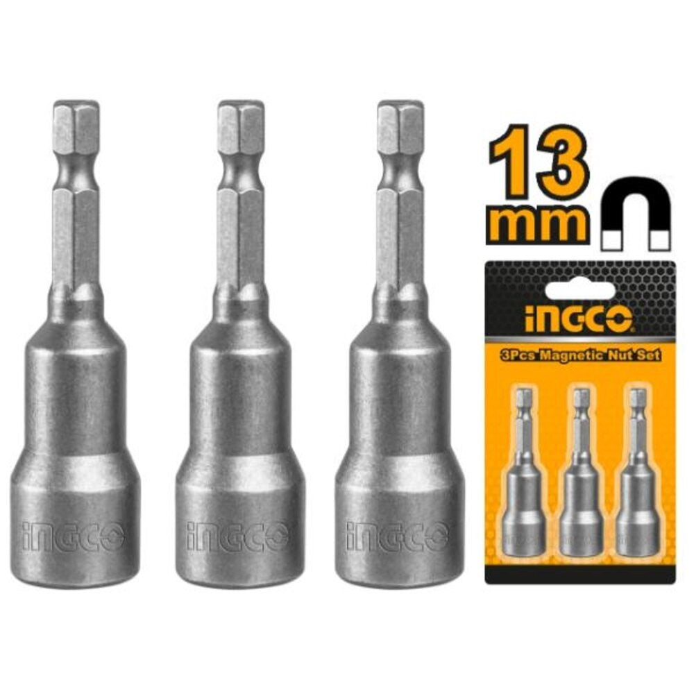 Ingco 3 Pcs impact magnetic nut set 13mm AMN1331