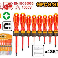 Ingco 9 Pcs insulated screwdriver set HKISD0908