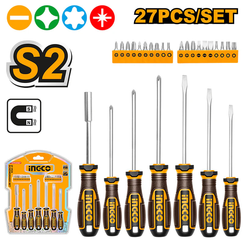 Ingco 27 Pcs Screwdriver set HKSDS2728