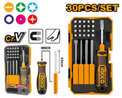 Ingco 30 Pcs Interchangeable screwdriver and bits set AKISD3001
