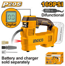 Ingco Cordless auto air compressor 20v CACLI2012