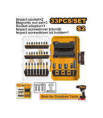 Ingco 33 Pcs impact screwdriver bits and sockets set AKDL63306