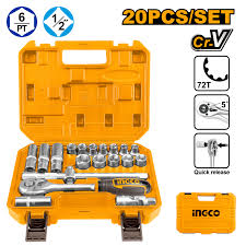 Ingco 20 Pcs 1/2" socket set HKTS12201