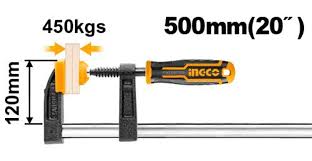 Ingco F clamp with plastic handle 120*600mm HFC021205
